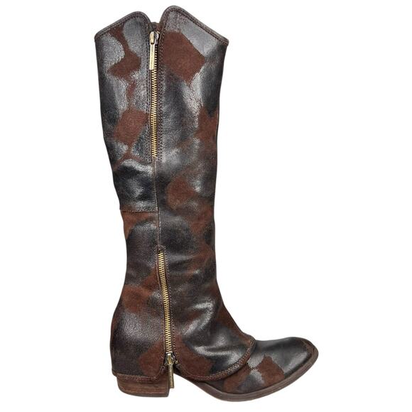 Donald J Pliner Women’s Devi Brown Saddle Suede Riding Boots Size US 7 - Picture 1 of 12